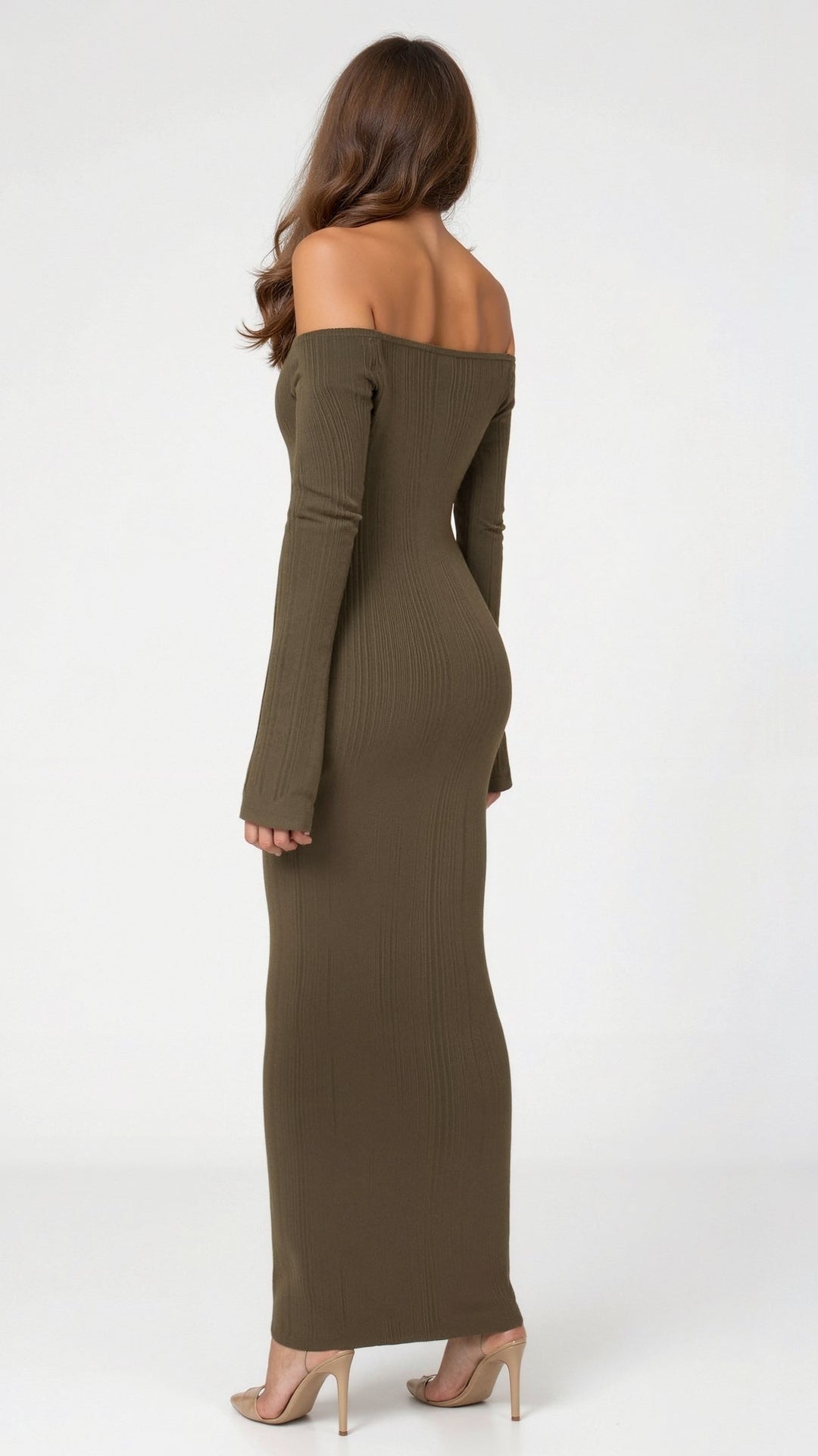 Vestido Bodycon Maxi Off-Shoulder Quinlan